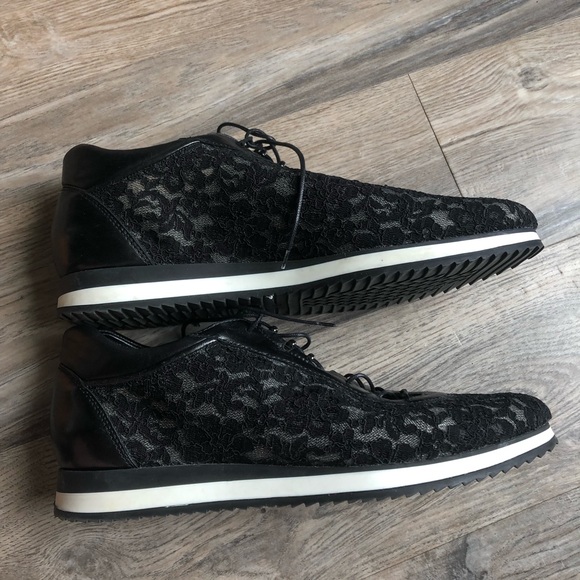 Stuart Weitzman Cabbie Sneakers Black Sz 10 - Picture 5 of 8